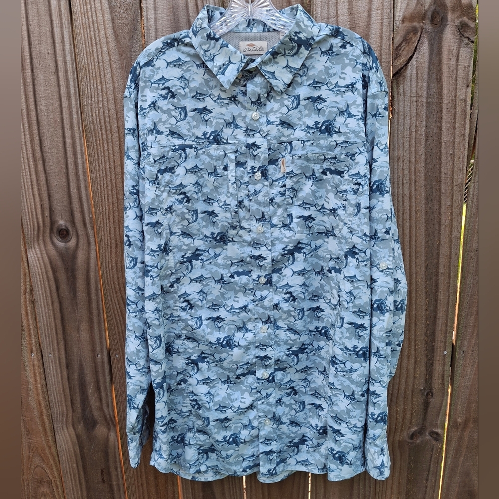 Bob Timberlake Long Sleeve Fishing Shirt Men's XLT